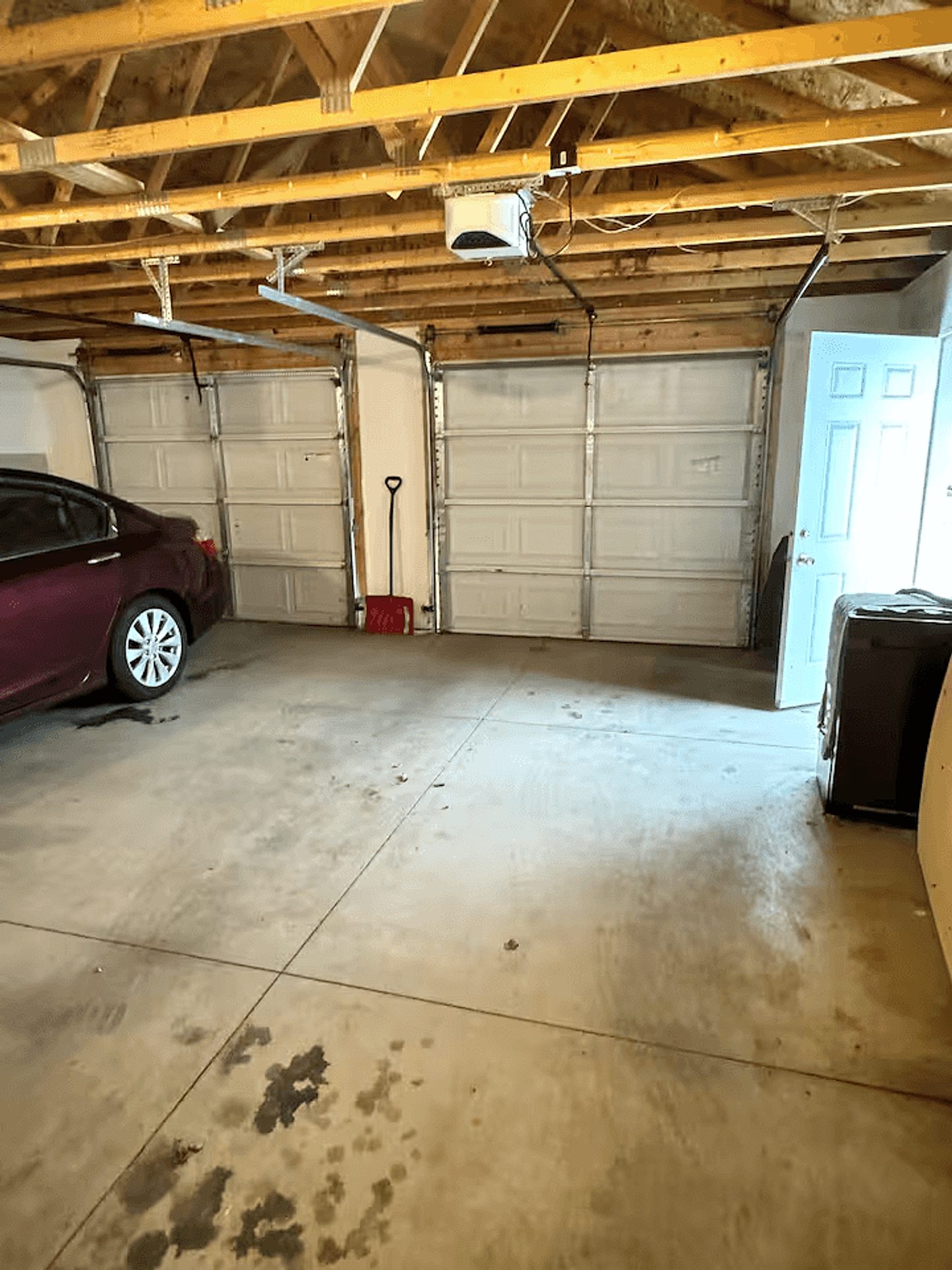 Interior of the dedicated garage parking area